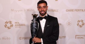 bruno fernandes - ilustrasi berita Bruno Fernandes Dinobatkan Sebagai PFA Players’ Player of the Year Usai Musim…