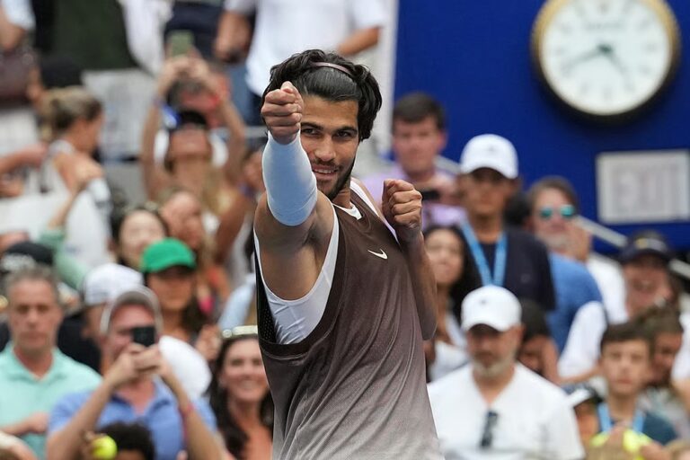 alcaraz melaju - ilustrasi berita Alcaraz Melaju ke Babak Keempat US Open usai Tundukkan Wu Yibing