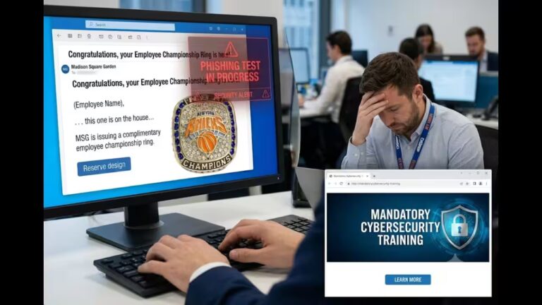 uji phishing - ilustrasi berita Email tawarkan cincin juara kepada karyawan Knicks ternyata uji phishing, MSG beri…